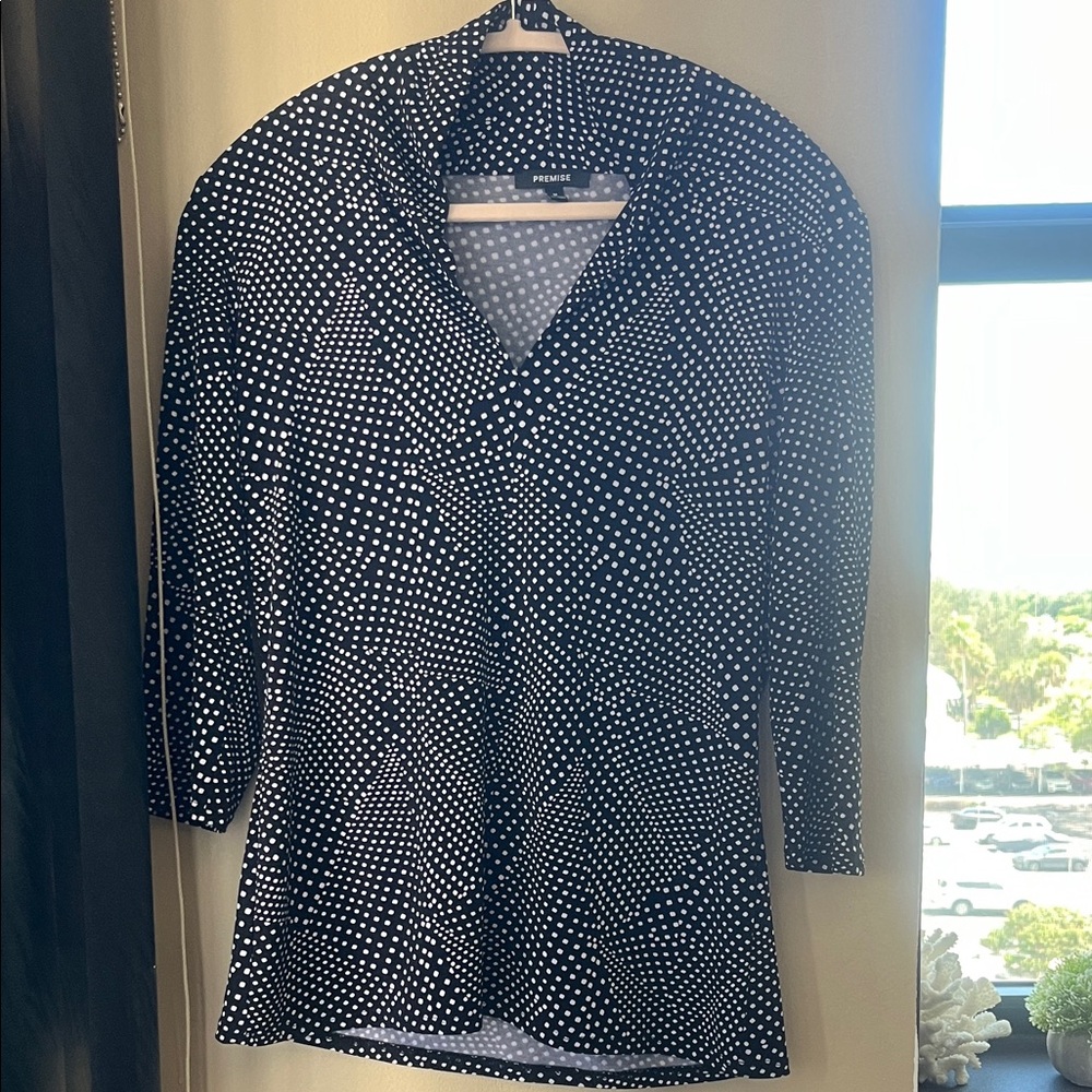 Premise Black and White Patterned Blouse